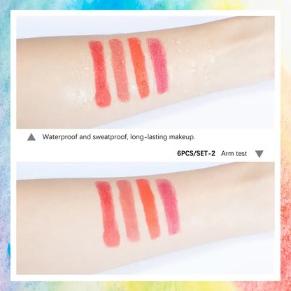 Velvety Waterproof Mini Capsule Lipstick Set (On-the-Go)