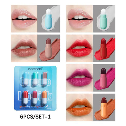 Velvety Waterproof Mini Capsule Lipstick Set (On-the-Go)