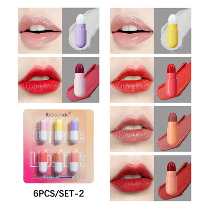 Velvety Waterproof Mini Capsule Lipstick Set (On-the-Go)