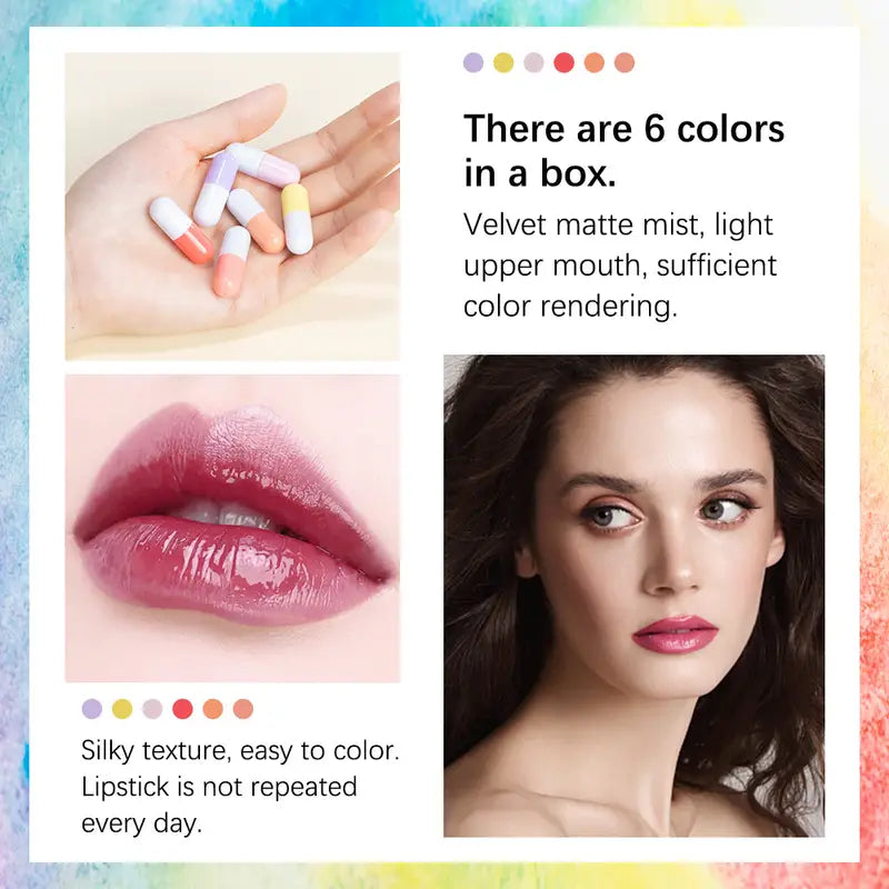 Velvety Waterproof Mini Capsule Lipstick Set (On-the-Go)